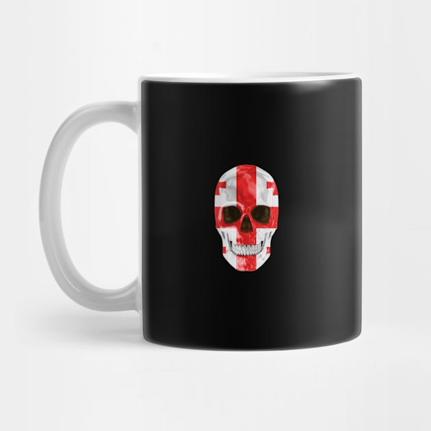 Georgia Flag Skull - Gift for Georgian With Roots From Georgia by Country Flags